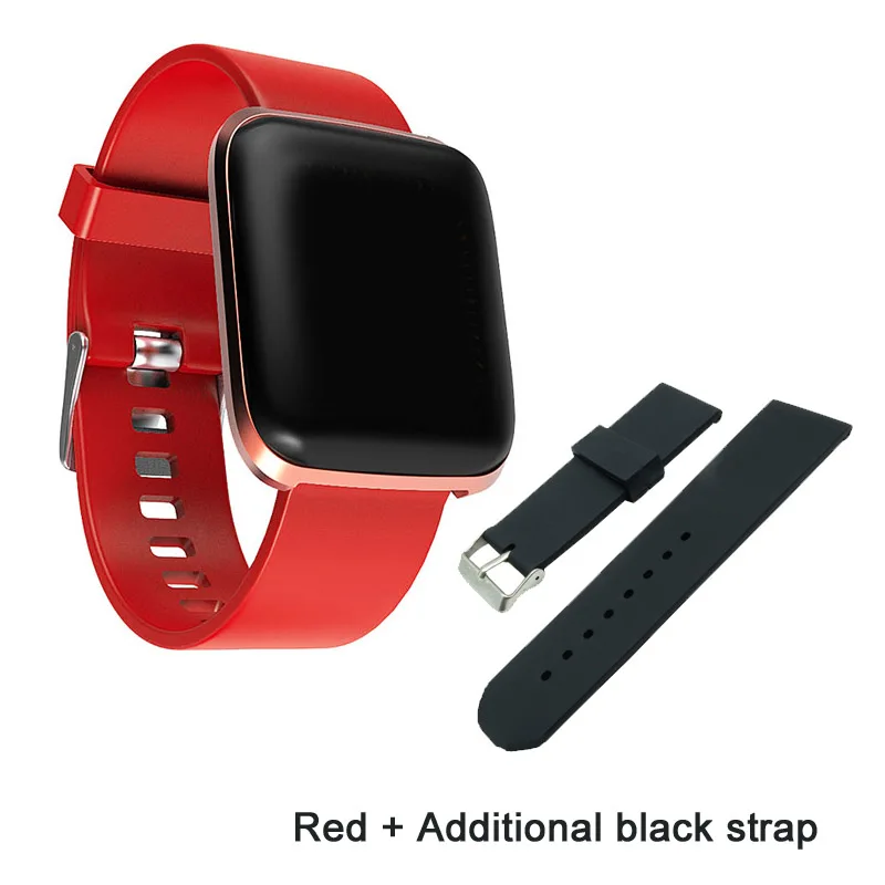 Red n BK band Смарт-часы VERYFiTEK W5, кровяное давление, кислородный монитор сердечного ритма, фитнес-браслет, спортивные часы для мужчин и женщин, умные часы PK B57 Q9 - Цвет: Red n BK band
