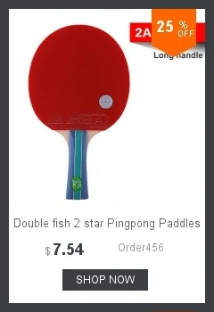Двойной рыбы 3 звезды настольный теннис ракетка Летучая мышь pingpong весло Быстрая атака петля для начинающих игроков две стороны с резиной