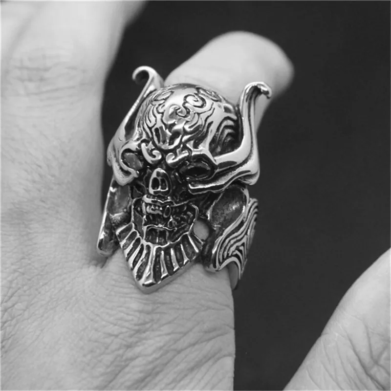 Rany&ampRoy Red Crystal Eyes Skull Ring 316L Stainless Steel Fashion King | Украшения и аксессуары