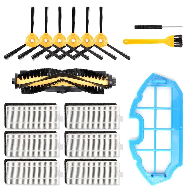 

16 Packs Accessories Kit For Ecovacs Deebot N79S N79 Robotic Vacuum Cleaner Filters, Side Brushes,Main Brush, Primary Filter A