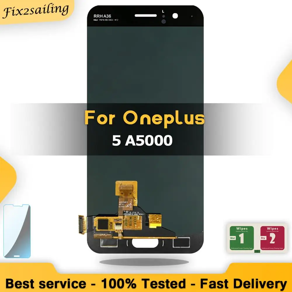 Высококачественный ЖК-дисплей 5 дюйма для Oneplus A5 A5000 с сенсорным экраном и