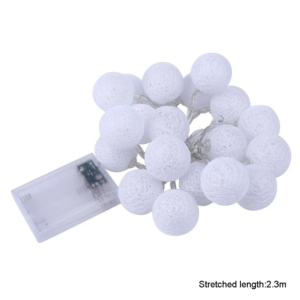 Новый 20 LED ватный шарик светодиодное освещение гирлянда огни для