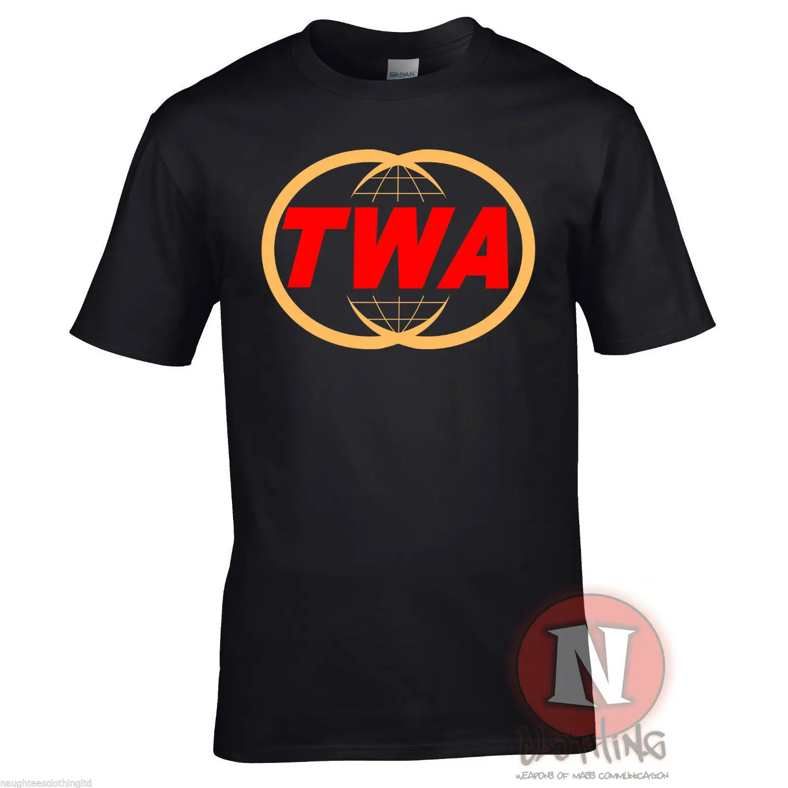 Футболка с логотипом Twa Trans World Airlines Классическая футболка в стиле ретро
