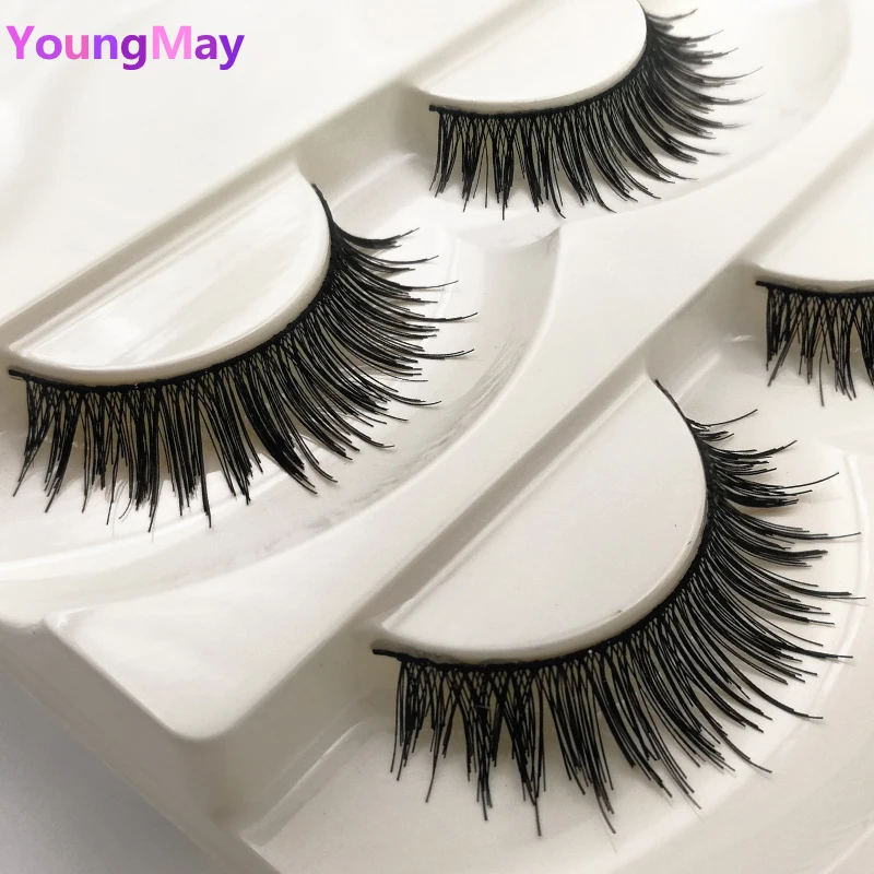 5 пар ручной работы натуральные ресницы крест накладные для макияжа Инструменты