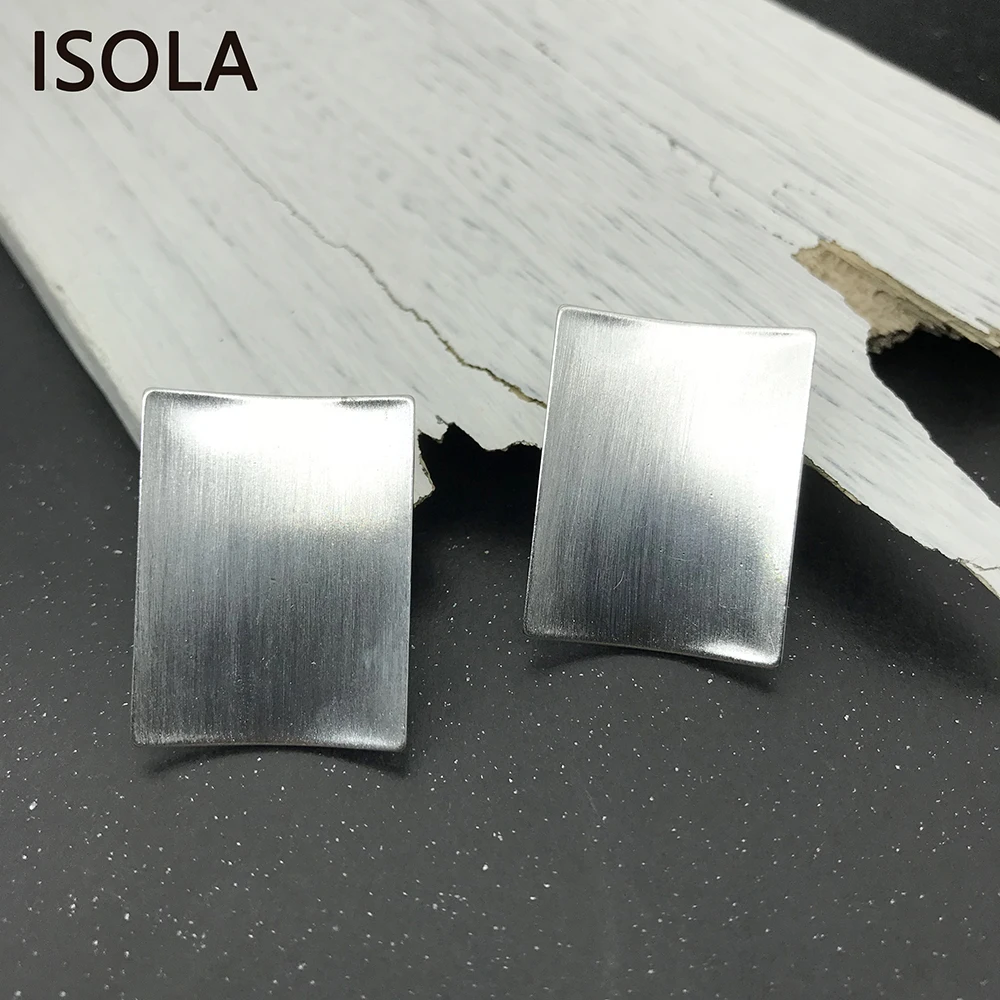 Простые элегантные квадратные висячие серьги ISOLA высшего качества