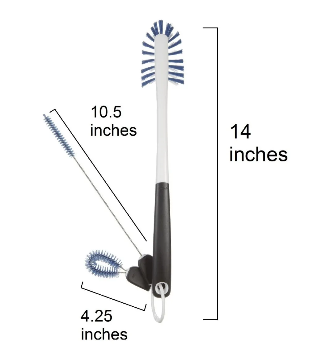 Realand Durable Glass Straw Water Bottle Cleaning Brush Set with Nylon Bristle Good Grip Kitchen Tool | Дом и сад