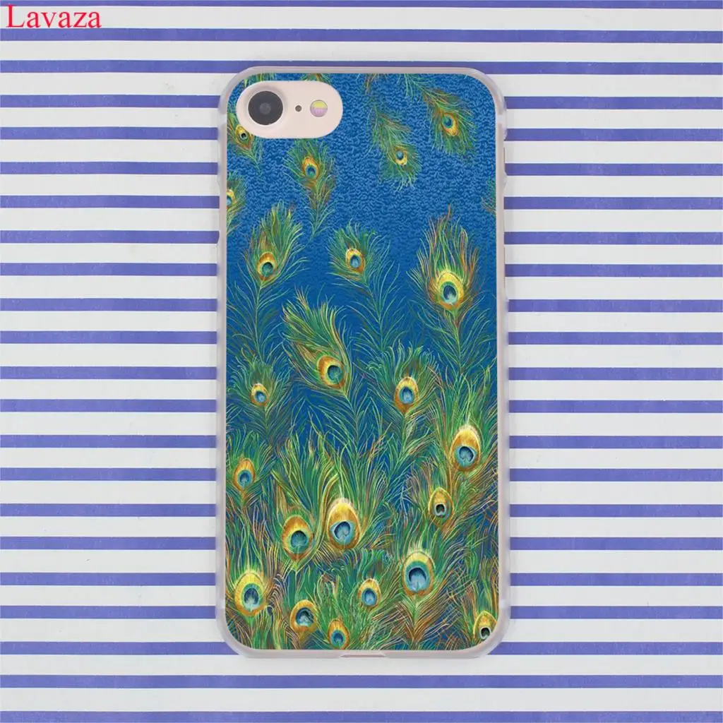 Жесткий чехол для телефона Lavaza Pretty с павлиньими пейзажами iPhone XR XS X 11 Pro Max 10 7 8 6 6S 5 5S