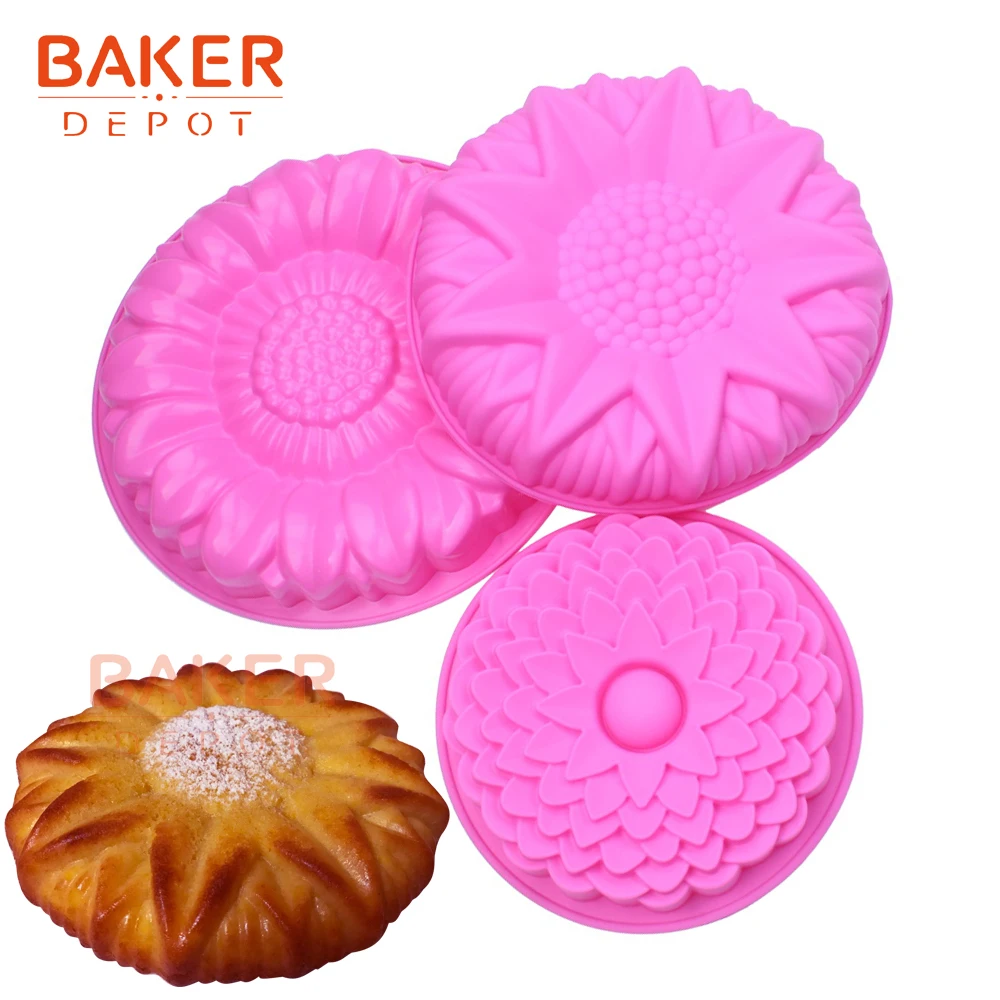 BAKER DEPOT силиконовая форма для выпечки тортов цветов большая торта 3D Подсолнух