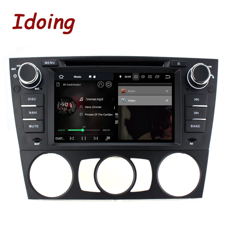 Автомагнитола Idoing на Android 9 0 мультимедийный проигрыватель с экраном 7 дюймов DVD GPS