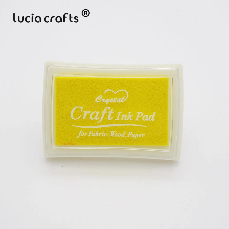 Lucia crafts, 1 шт./лот, сделай сам, красочный крафт, чернильный коврик, Мультяшные резиновые штампы, масло для скрапбукинга, украшения, канцелярские товары I1110 - Цвет: Yellow