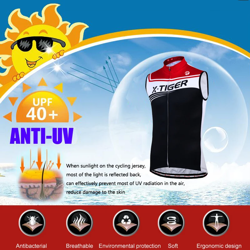 X Tiger Maillot Ropa Ciclismo Hombre Без Рукавов MTB велосипед Велоспорт Джерси Спортивная одежда