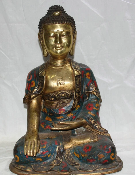 

Bi001488, 18 дюймов, тибетская храм, перегородчатая женская статуя