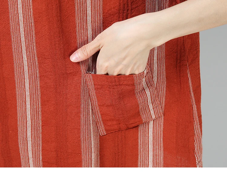 

2018 new summer women blouse shirt cotton linen fashion loose women clothing o-neck stripe women'stops blusas D829 30