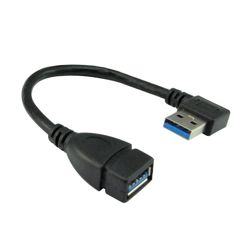 Удлинительный Кабель USB 3 0 с разъемом Папа мама под углом 90 градусов вверх вниз