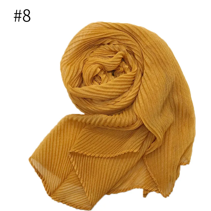 Лидер продаж, модные однотонные теплые женские шарфы/шарфы из мягкой вискозы, мусульманские хиджабы, шарф, 20 шт./партия