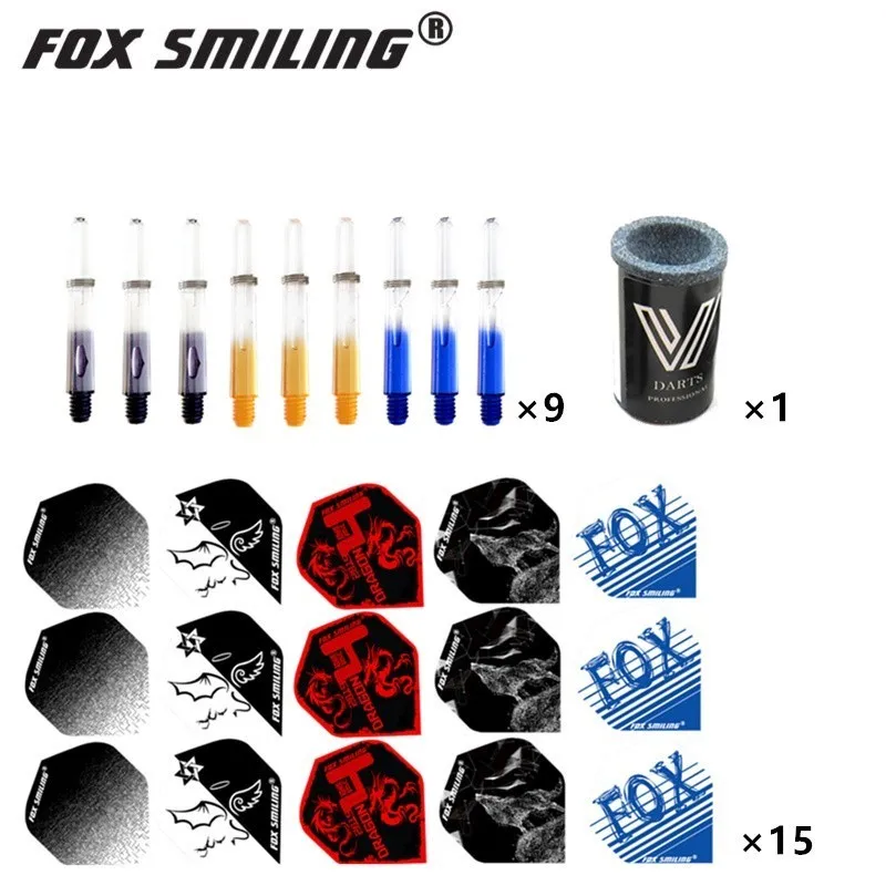 Fox Smiling Дротика валы полеты мягкие наконечники точилка для камня уплотнительное кольцо инструмент дардор набор аксессуаров