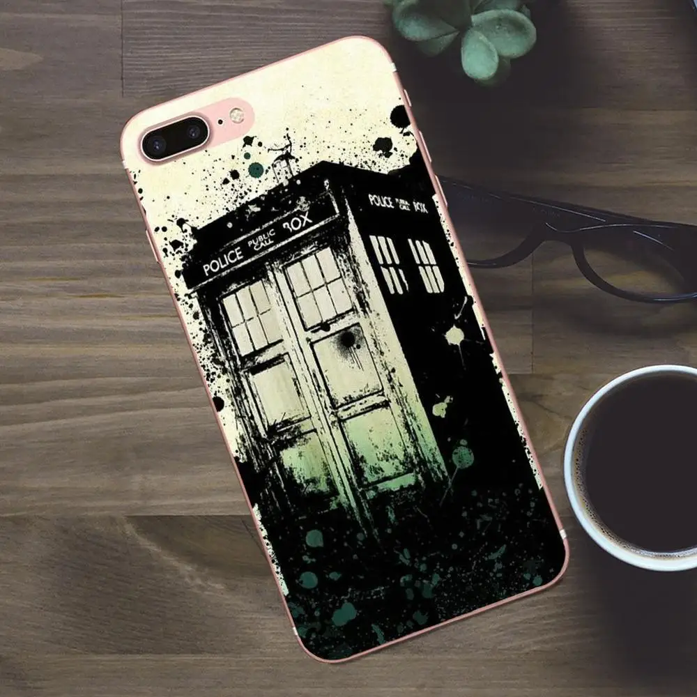 Чехол из ТПУ для Apple iPhone 4 4S 5 5C SE 6 6S 7 8 Plus X Galaxy A3 A5 J1 J2 J3 J5 J7 2017 Hot Tardis Doctor Dr Who Police Box |