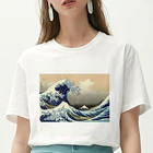 Женская футболка с принтом звездного неба, тонкая хипстерская футболка с принтом в стиле Харадзюку, хипстерский стиль, Корейская футболка на лето