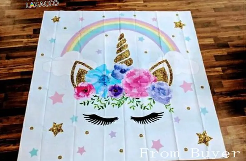 MEHOFOTO Радужный Единорог причастие День рождения Детская фотография фоны