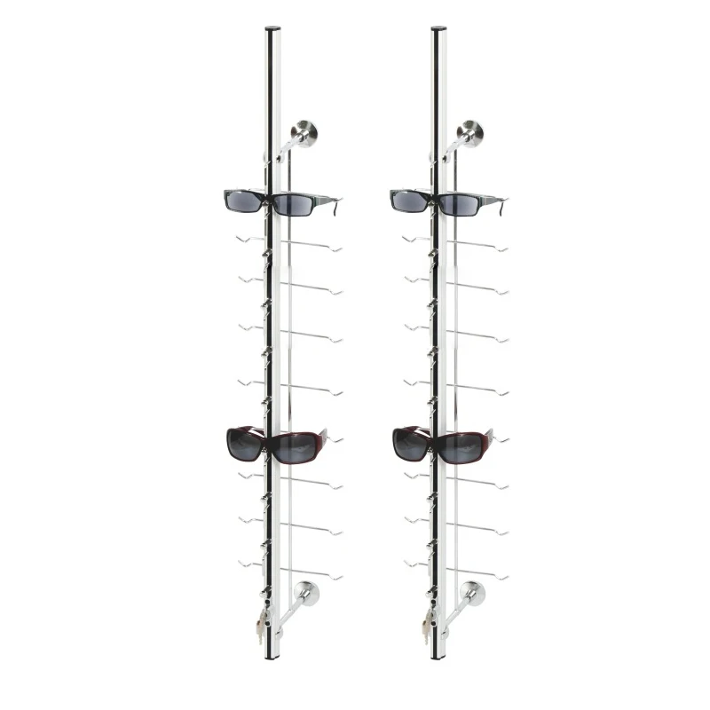 LOC-B-9PC-90CM настенный металлический запираемый держатель для очков с замком