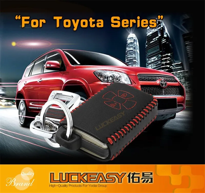 Luckeasy кожаный чехол для автомобильных ключей, чехол КРЫШКА ДЛЯ toyota rav4 2009 2011 2012 2013 RAV-4 чехол с отделением для карт чехол для дистанционного ключа автомобиля toyota Previa rav
