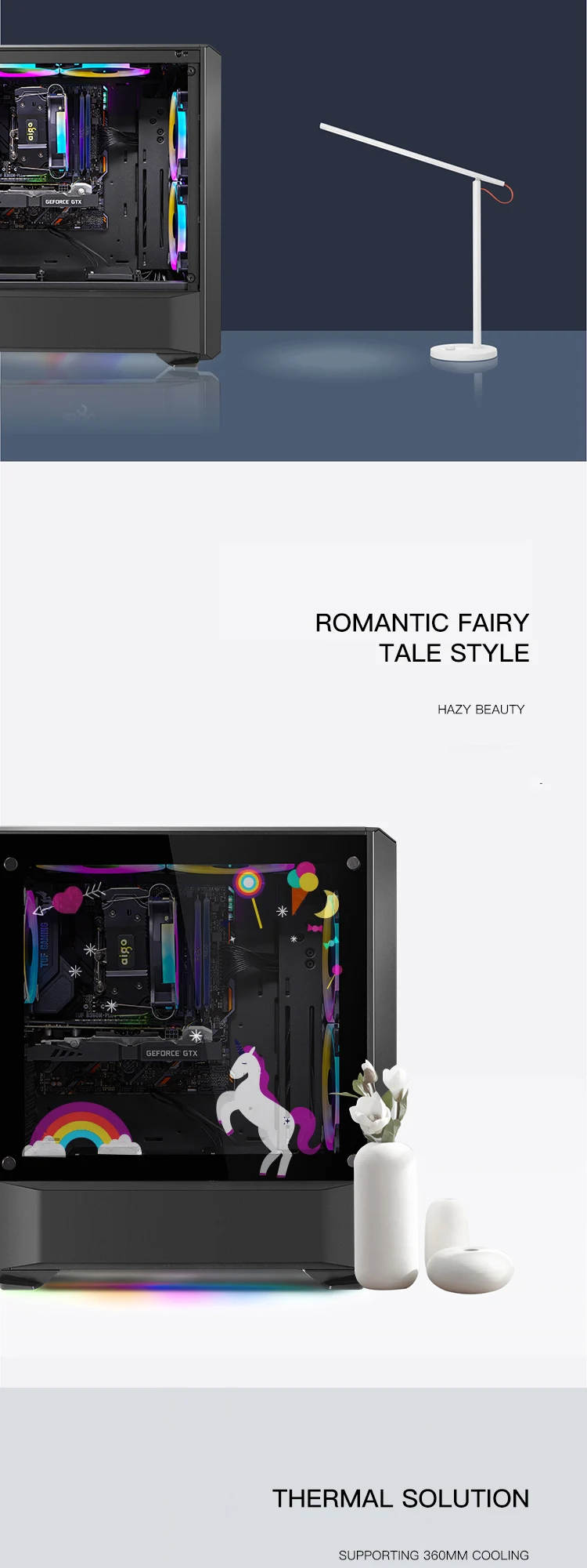 DarkFlash T20 PC компьютерный чехол ATX/Micro ATX RGB светильник полоса прозрачная сторона домашний офис черный игровой компьютерный чехол шасси