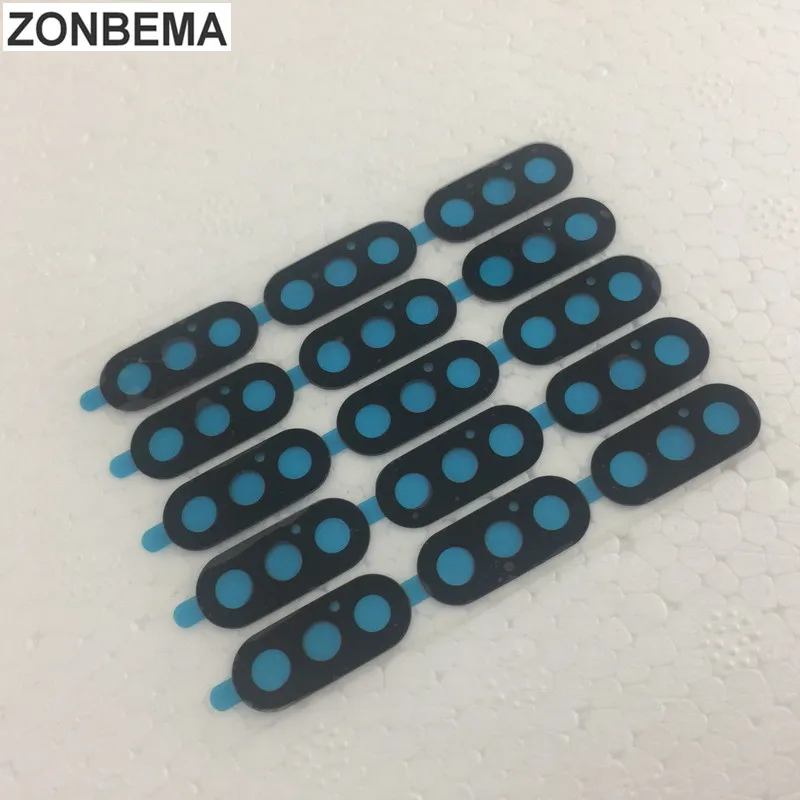ZONBEMA 10 шт./партия для iPhone X задняя камера стеклянная линза с наклейкой клейкие запчасти - Цвет: Original