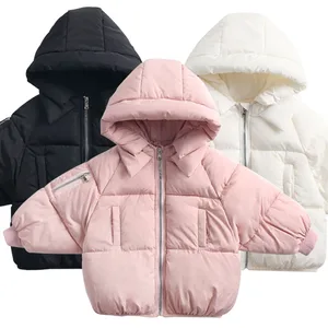 2-7Yrs Children's Casual Outerwear Coat Girl Cold Winter Warm Hooded Coat Children Cotton-Padded Clo