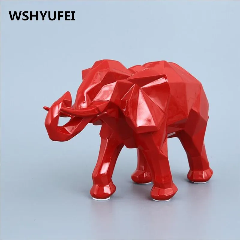 WSHYUUFEI Высококачественная новая 3-цветная статуя Слон из смолы аксессуары для