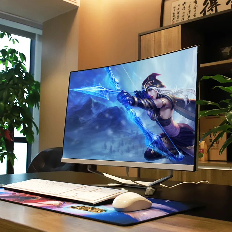 all in one desktop game PC computer with CPU i3/i5/i7 RAM 2GB SSD 120GB pc with 27 inch HD monitor