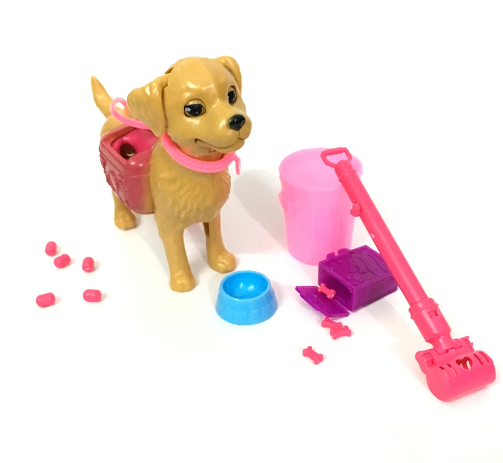 NK один комплект пластиковых собак домашних животных для куклы Барби кукольная