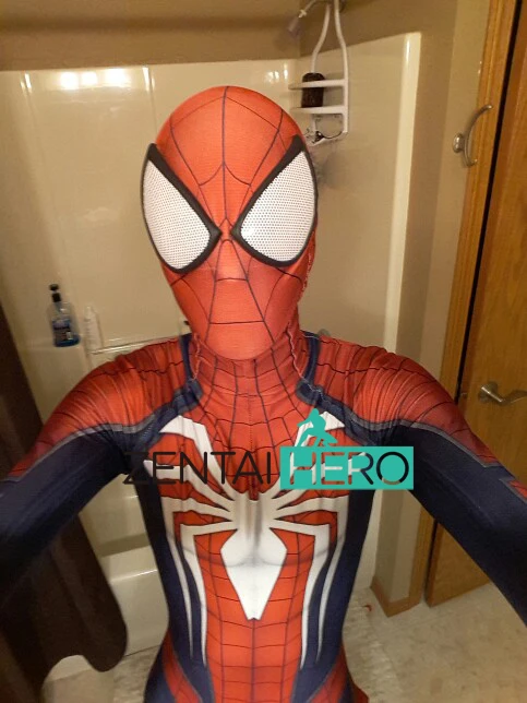 Бесплатная доставка DHL PS4 INSOMNIAC костюм Человека-паука 3D принт спандекс игры Spidey