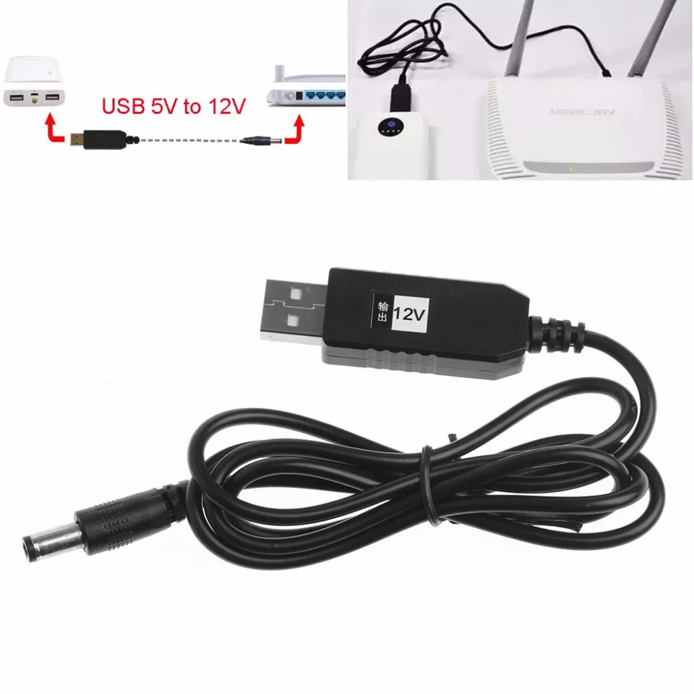 USB DC 5V DC/DC 12V 2 1x5 5 мм Мужской повышающий преобразователь для маршрутизатор