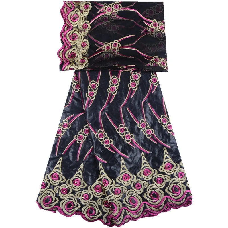 Благородный и щедрый фиолетовый высокого качества 2019 Африканский Базен Рич