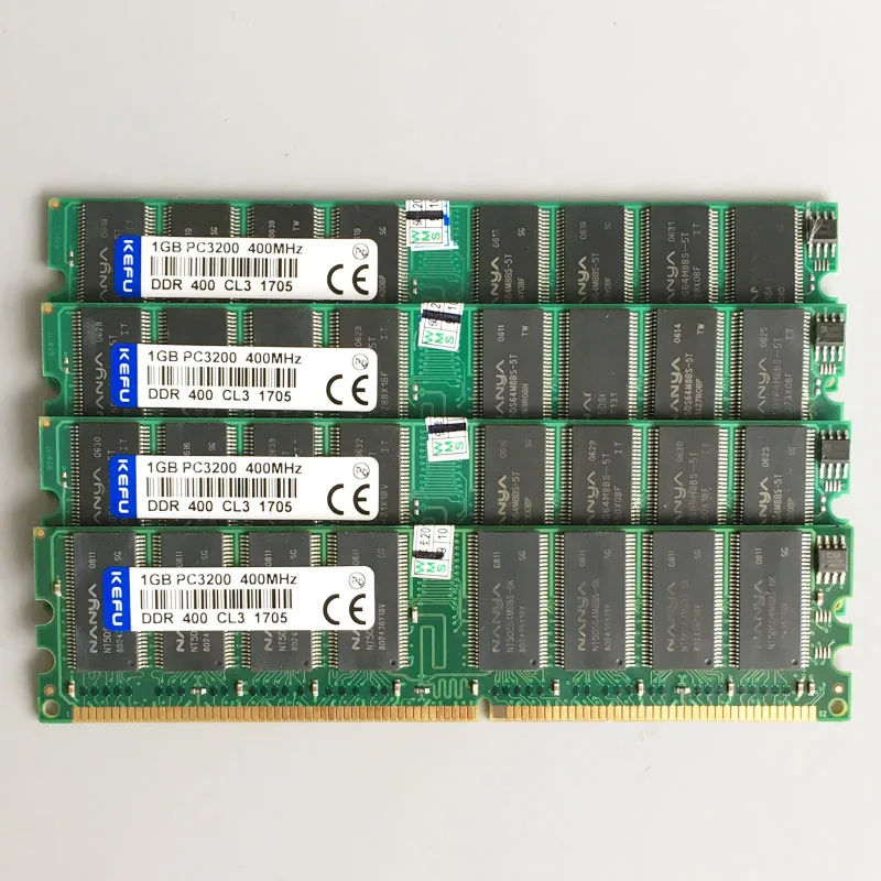 4G B 4x1 ГБ PC3200 DDR 400 мГц 184 низкая плотность рабочего Память 2Rx8 CL3.0 DIMM DDR1 Оперативная
