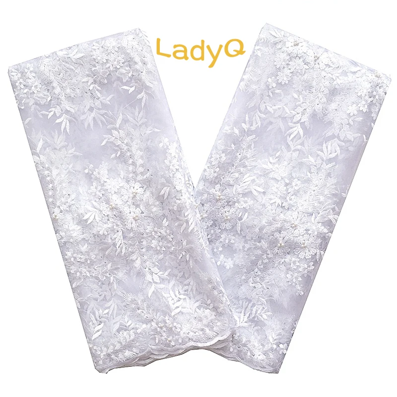 LadyQ африканская швейцарская французская кружевная ткань коралловый красный