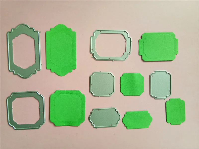 Bi fujian 6 шт./компл. рамка для бирки новые металлические резные штампы DIY скрапбук