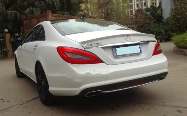 Для Benz C218 CLS class передний спойлер c218 седан 350 400 450 320 2012 2018 FRP Материал заднего крыла