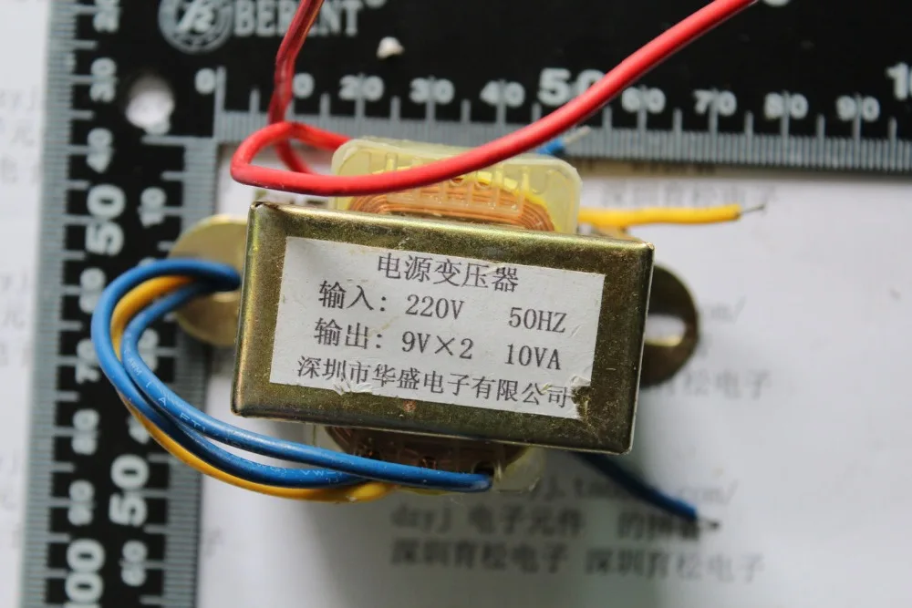 Бесплатная доставка 2 ШТ. 10 Вт двойной 9 В 10W2*9 трансформатор силовой вход: