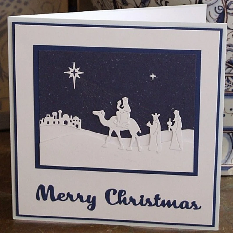 Три мудрых человека верблюжьего металла резки трафареты для DIY Скрапбукинг