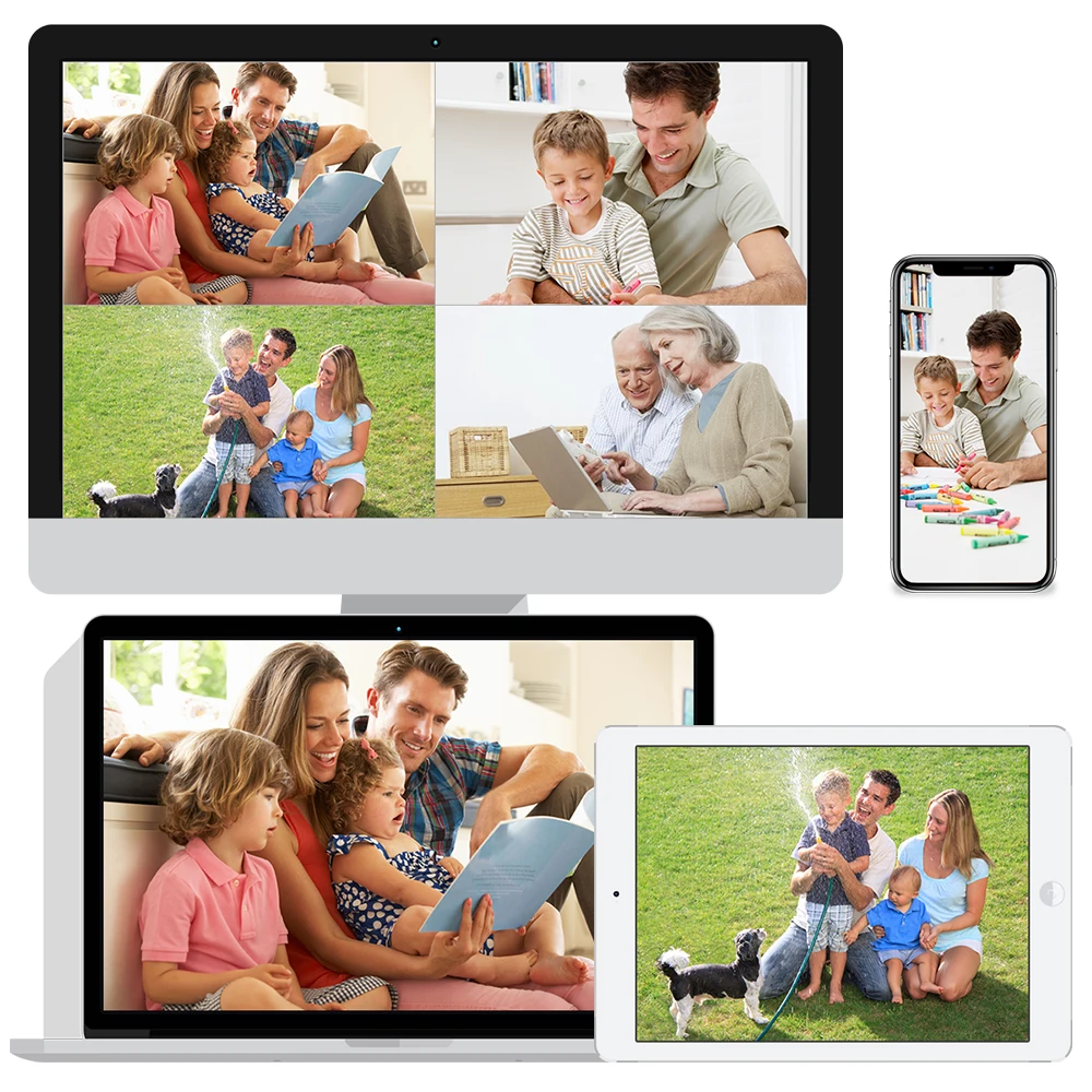 DEFEWAY 8CH HD 5.0MP(2560x1920 P) H.265+ HDMI DVR система видеонаблюдения с 4 шт наружной внутренней камеры безопасности комплект без HDD