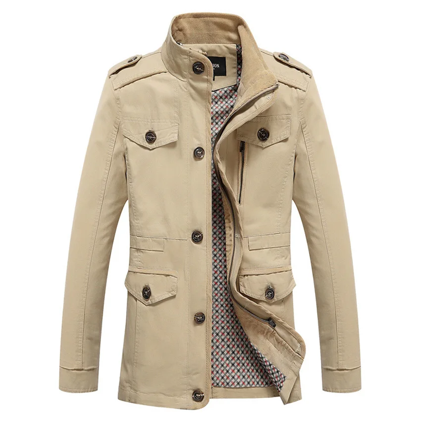 Free Shipping Mens Jackets Autumn New Mid Aged Men Business Thin Jacket Outwear Coat Plus Size M-5XL 95D | Мужская одежда