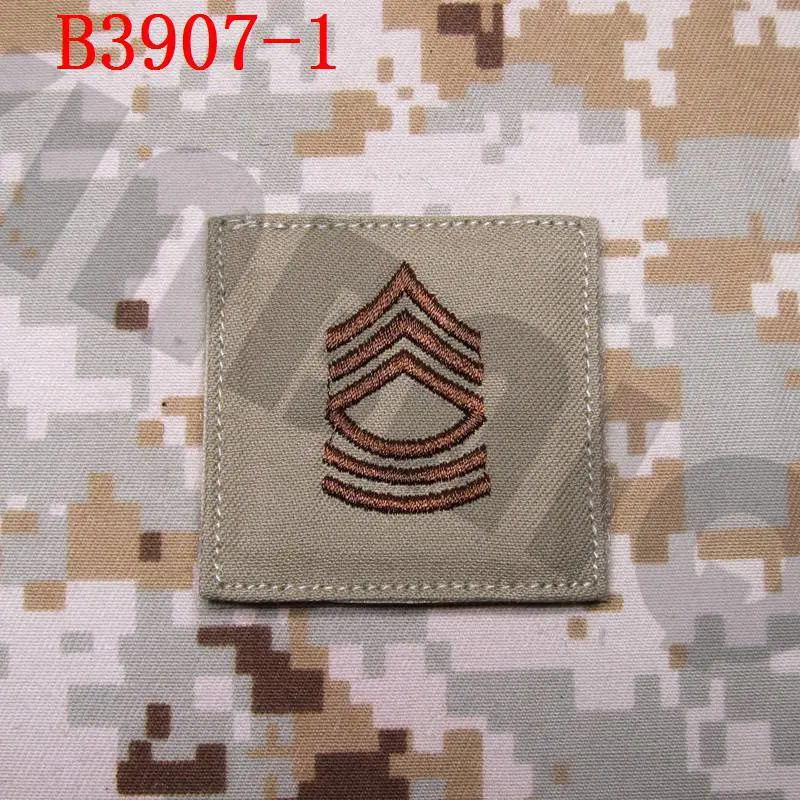 B3907 Вышивка патч Тан фон загар дизайн U. S. АРМИИ ЗВАНИЕ армейский крючок на спине - Цвет: B3907