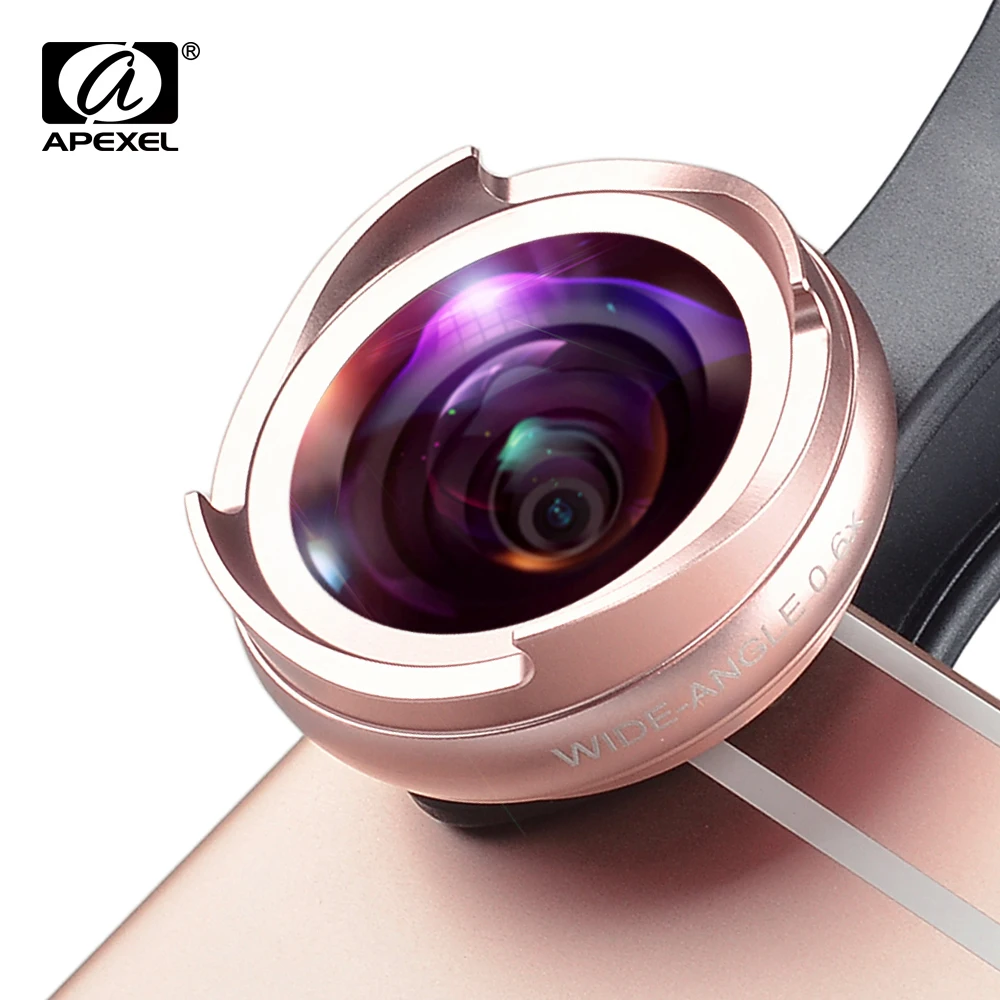APEXEL Pro Оптический Телефон объектив 4 К HD 0.6x широкоугольный + 10x Макро камеры