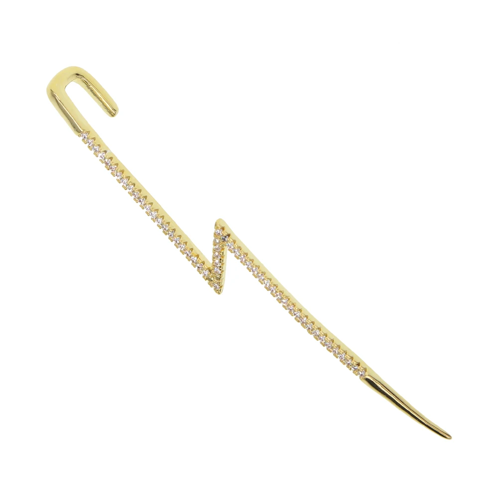 Мода 2020 летняя легкая манжеты Серьги для женщин Белый/Цвет Фул CZ 70 мм z образный