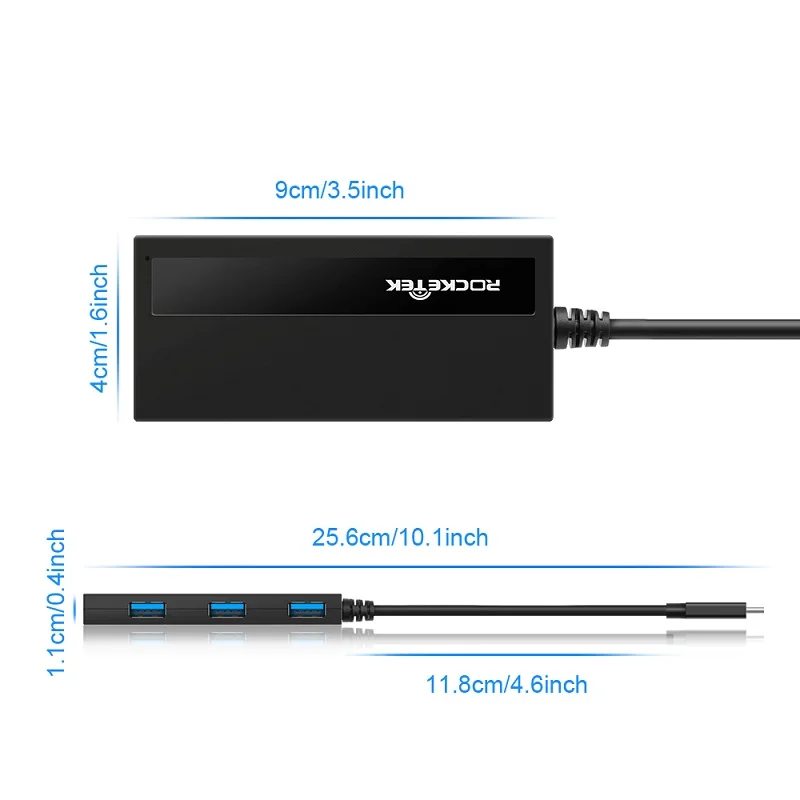 Rocketek мульти otg usb type c 3 0 концентратор 4 порта type-c адаптер usb-c сплиттер интерфейс