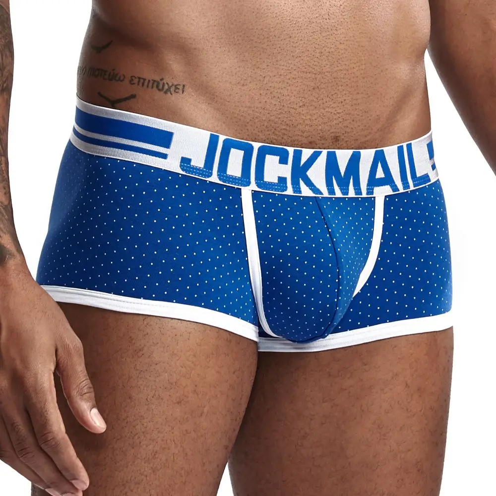JOCKMAIL новые мужские Трусы Дышащие Боксеры хлопковое мужское белье U выпуклый мешочек сексуальные трусы с принтом Домашняя одежда шорты, мужские боксеры