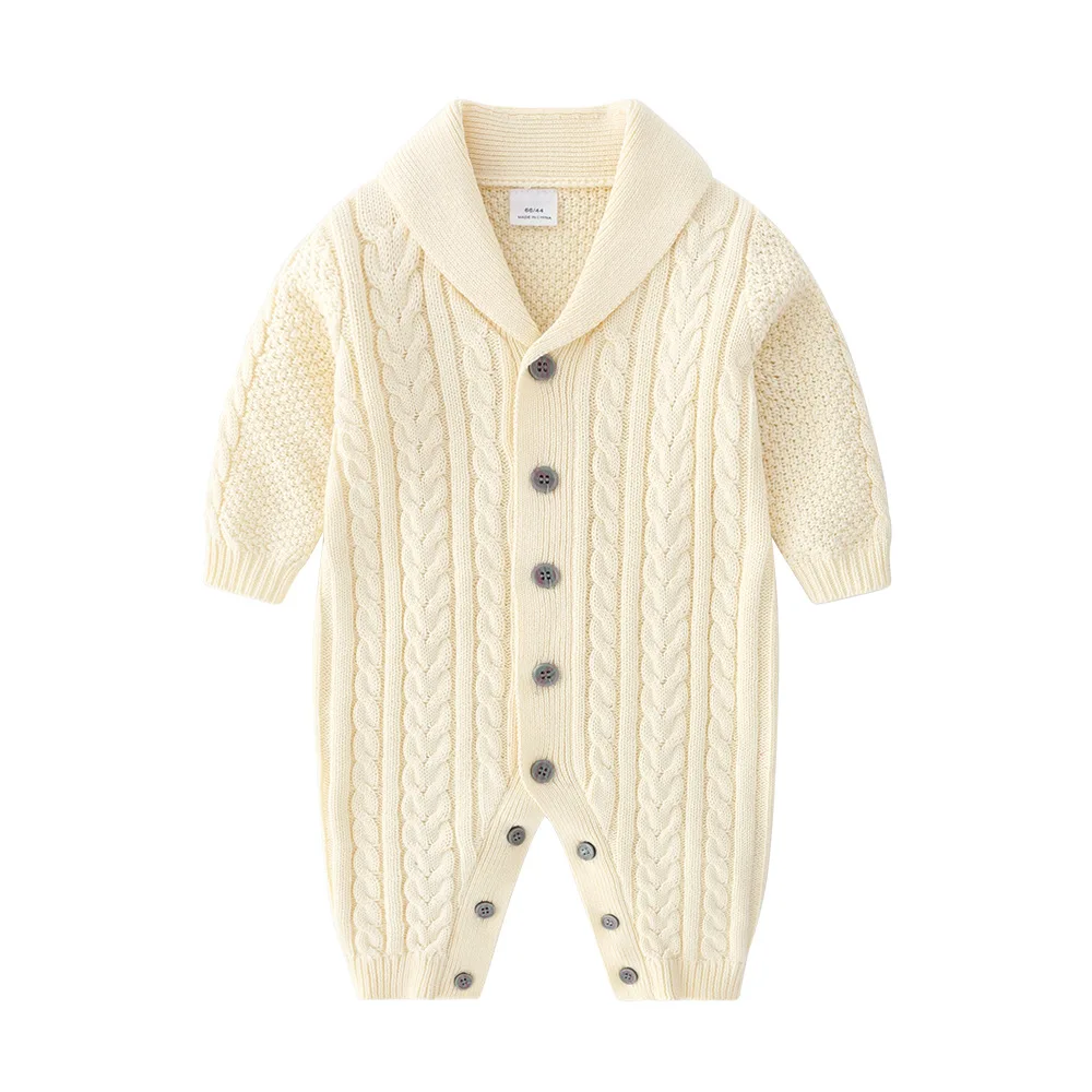 2021 Autumn- Winter Handsome clothing for Boys girls Kids 3 Colors Long Sleeve Knitting rompers Clothes For Newborn baby coats | Мать и