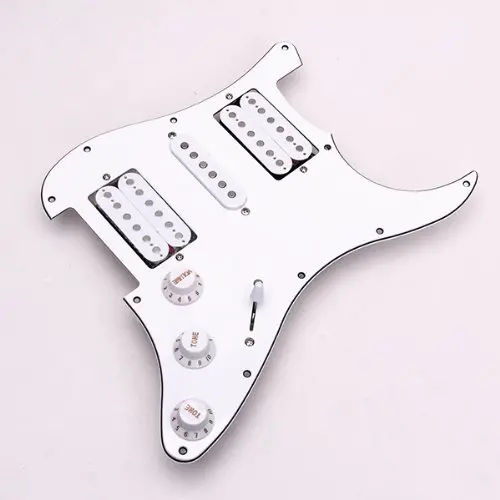 SEWS загружен Prewired электрогитара Pickguard пикапы 11 Отверстие HSH белый | Спорт и