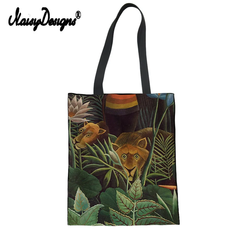 Женская сумка для покупок многоразовая Наплечная тканевая с известной картиной